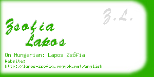 zsofia lapos business card